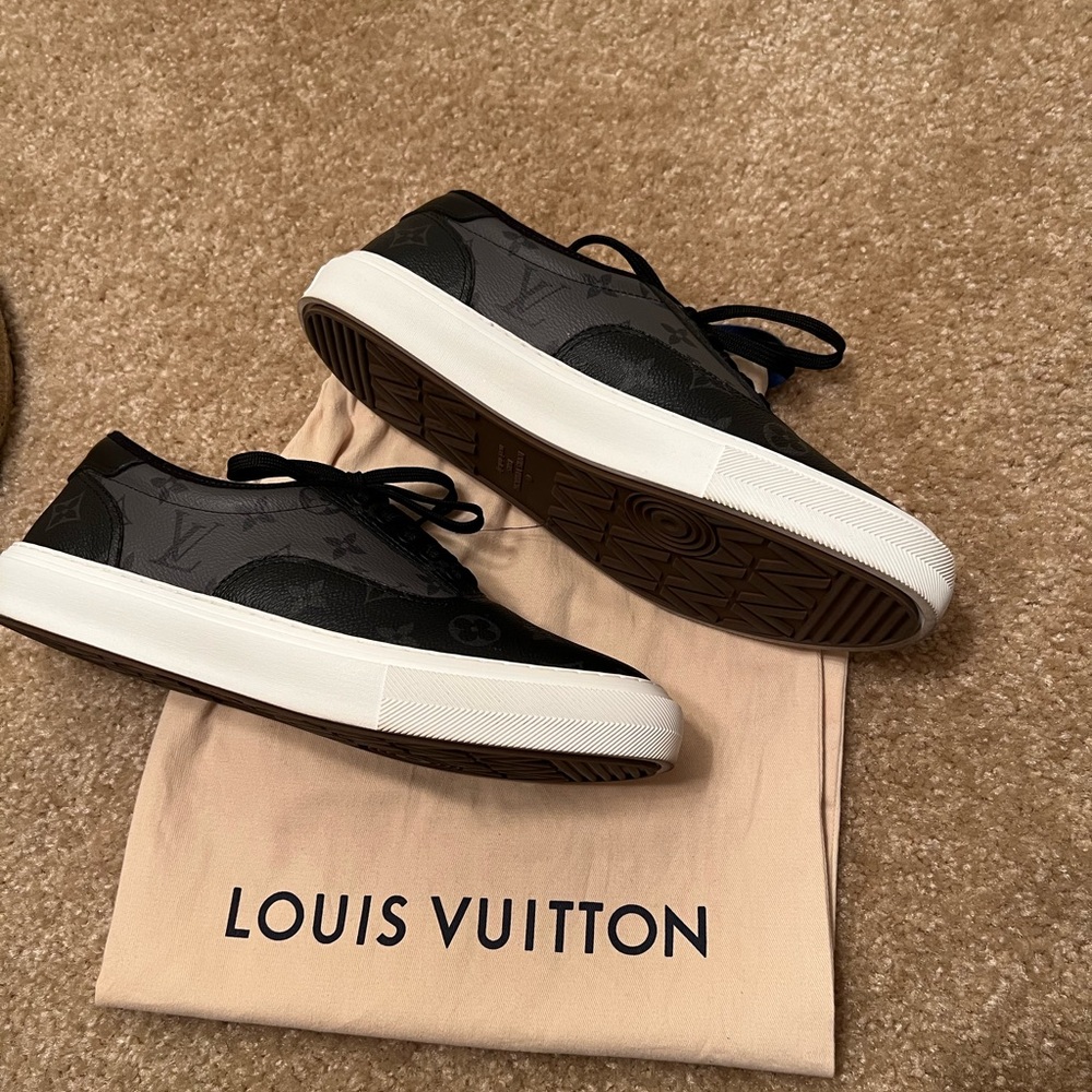 Louis Vuitton Men's Black and White Sneakers